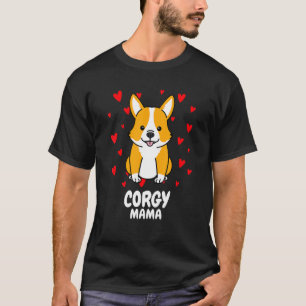 T-shirt Corgi Mama Corgi Maman Fou Chien Fille Filles Fill
