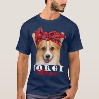 T-shirt Corgi Mama Cute Corgi Chien Bandana 