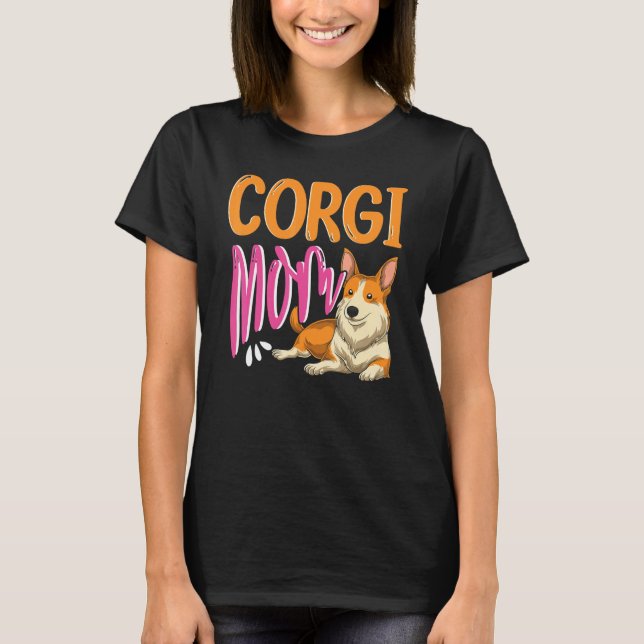 T-shirt Corgi Maman Chien Animaux Mignons Chien Propriétai (Devant)