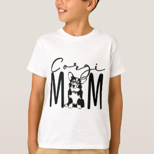 T-shirt Corgi Maman Puppy Cute Fun Chien Maman Aimer Cadea