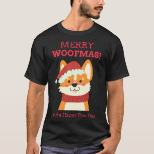 T-shirt Corgi Merry Woofmas Et Une Bonne Année Paw