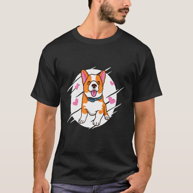 T-shirt Corgi mignon (Devant)
