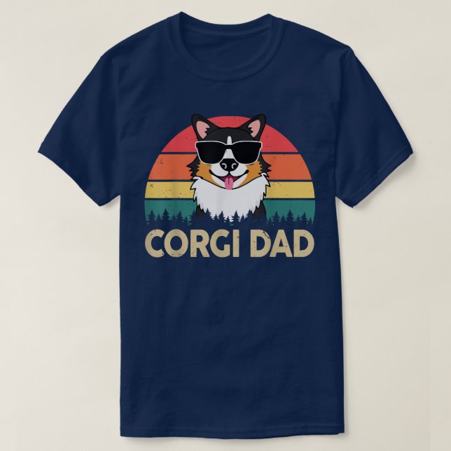 T-shirt Corgi mignonne Cadeaux    PapaPembroke Corgi gallo (Design devant)