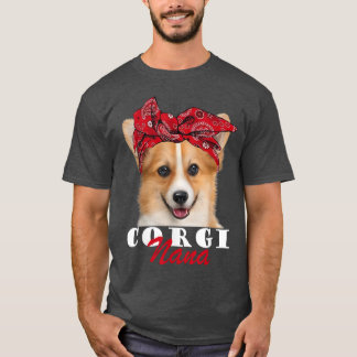 T-shirt Corgi Nana Cute Corgi Chien Bandana 
