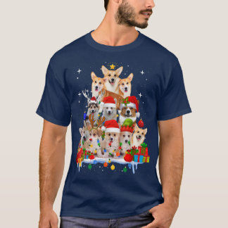 T-shirt Corgi Noël Arbre Corgi