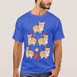 T-shirt Corgi Noël Pyjama Arbre Lumières Noël Corgmas Do