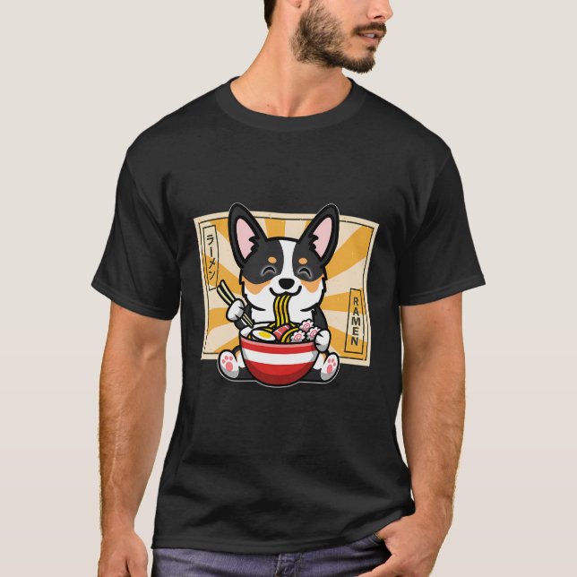 T-shirt Corgi noir (Devant)