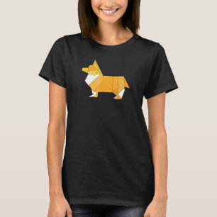 T-shirt Corgi Origami
