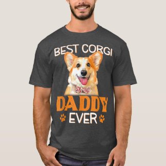 T-shirt Corgi Papa Funny Fête des pères Amoureux des chien