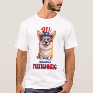 T-shirt Corgi patriotique - patriotique