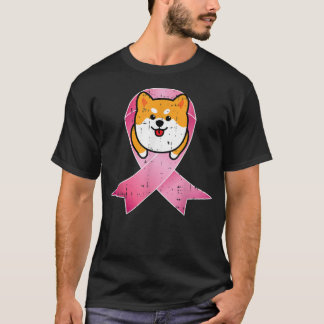 T-shirt Corgi Pink Ribbon Warrier mignon cancer du sein Aw