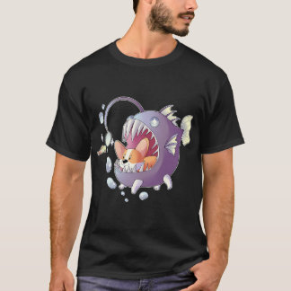 T-shirt Corgi Poisson Pêcheur