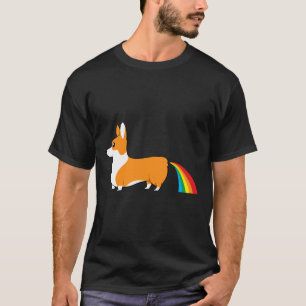 T-shirt Corgi Poop arc-en-ciel
