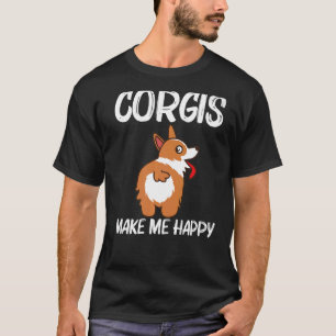 T-shirt Corgi Pour Hommes Femmes Chien Animaux Poignées Pr