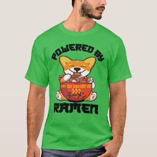 T-shirt CORGI POWERESSÉ PAR RAMEN   Kawaii Corgi Manger Ra