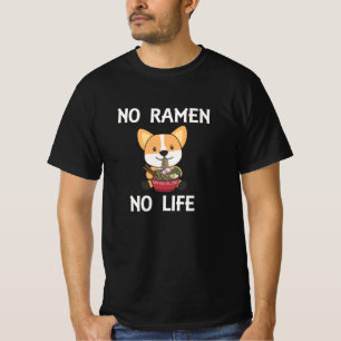 T-shirt Corgi Propulsé Par Ramen Cute Kawaii Noodle