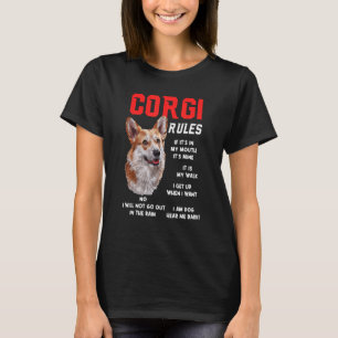 T-shirt Corgi Rules Fun Chien Propriétaire Animateur Je M 