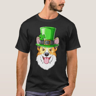 T-shirt Corgi Saint-Patrick Corgi Leprechaun Irlandais