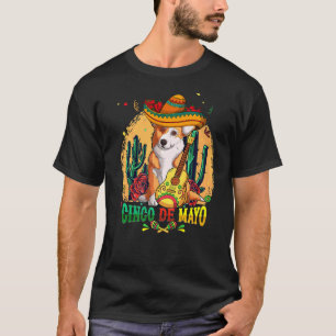 T-shirt Corgi Sombrero Cinco De Mayo Chien Mexicain Hommes