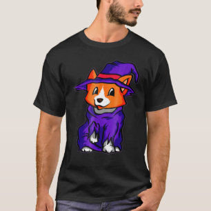 T-shirt Corgi Sorcière Mignonne Sorcière Gif Halloween