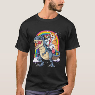 T-shirt Corgi Unicorn équitation Dinosaur T Rex Cadeaux Ho