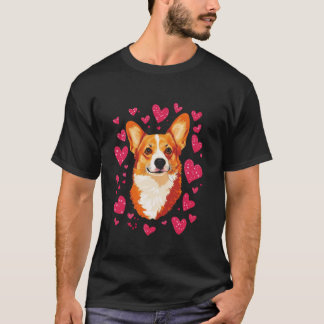 T-shirt Corgi Valentines Day