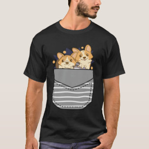 T-shirt Corgis Raton Laveur Bourré Corgi Dans Poche