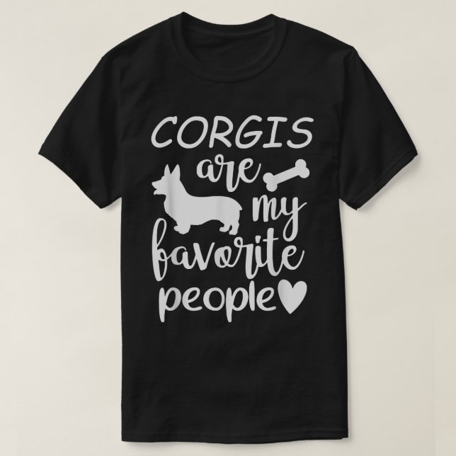 T-shirt Corgis sont mes gens préférés (Design devant)