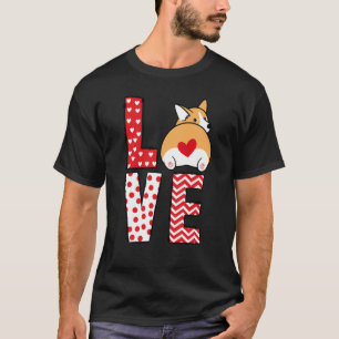 T-shirt Corgis Valentines Day Love Valentine Coeurs mignon
