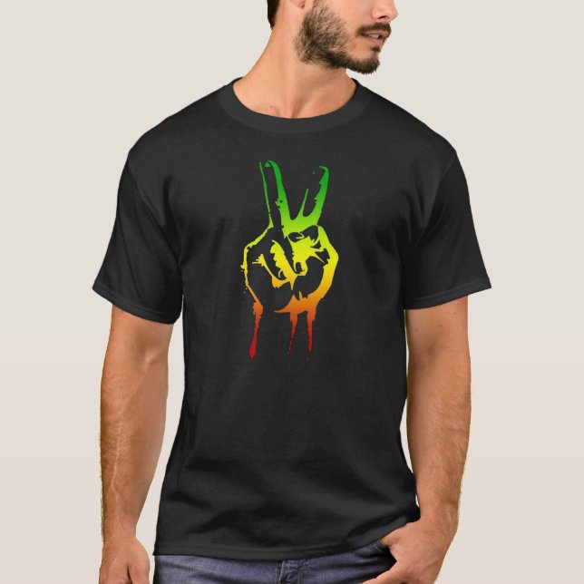 T-shirt Cori Reith Rasta reggae paix (Devant)