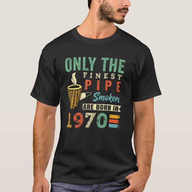 T-shirt Corncob Pipe Smoker Smoking Tobacco 51St Birthday (Devant)