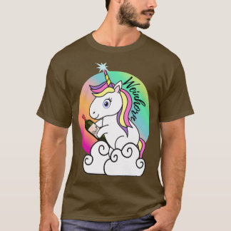 T-shirt Corne à vin licorne motif de soirée JGA pour les r