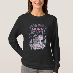T-shirt Corne d'Aventure de Licorne Activée Graphique Past