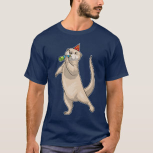 T-shirt Corne de fête d'anniversaire de loutre