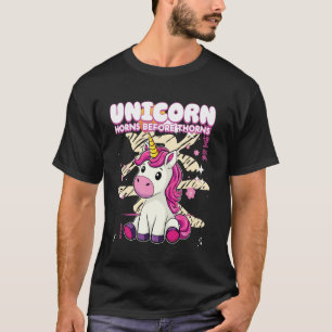 T-shirt Corne de licorne avant les épines de licorne