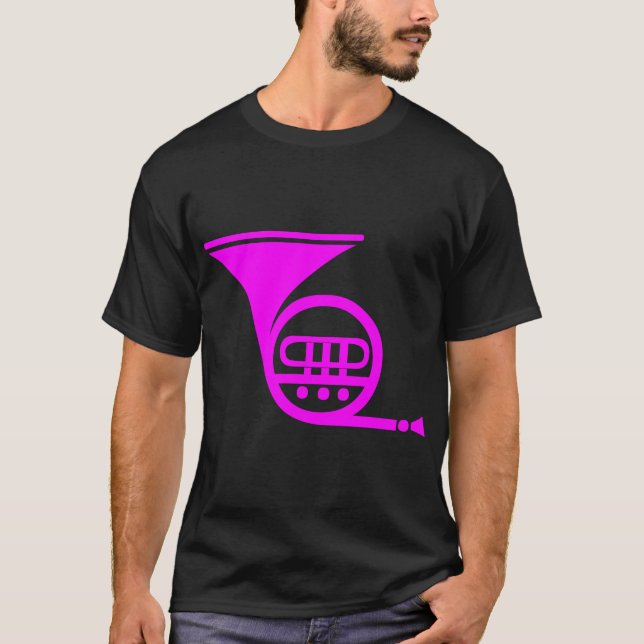 T-shirt Corne française - Magenta (Devant)