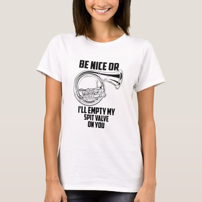 T-shirt Corne Française Vanne mignonne Trumpet Musicien Dr (Devant)