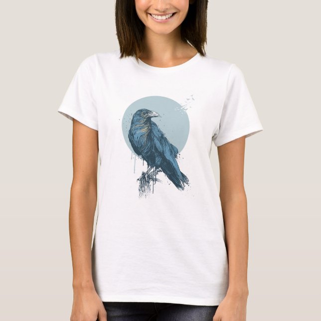 T-shirt Corneille bleue (Devant)