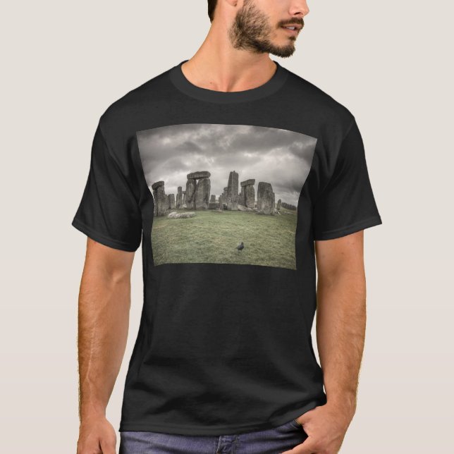 T-shirt Corneille devant Stonehenge, Angleterre (Devant)