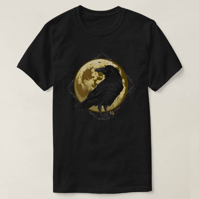 T-shirt Corneille et la conception 1 de lune (Design devant)