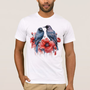 T-shirt Corneilles Fleur d'Oiseau Crow Lover