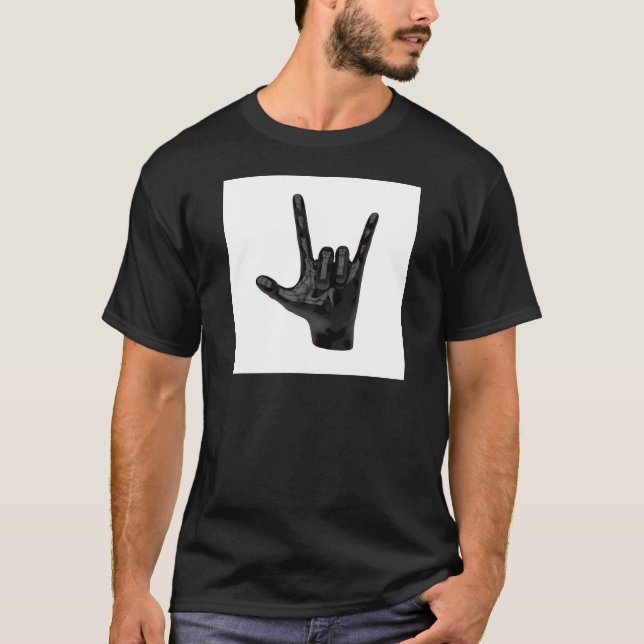 T-shirt cornes diable main (Devant)