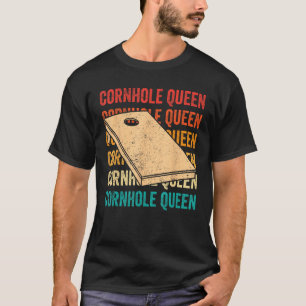 T-shirt Cornhole Corn Hole Retro Cornhole Queen