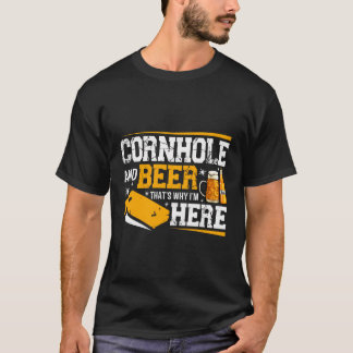 T-shirt Cornhole Et Bière Drôle Boire L'Alcool Graphique M