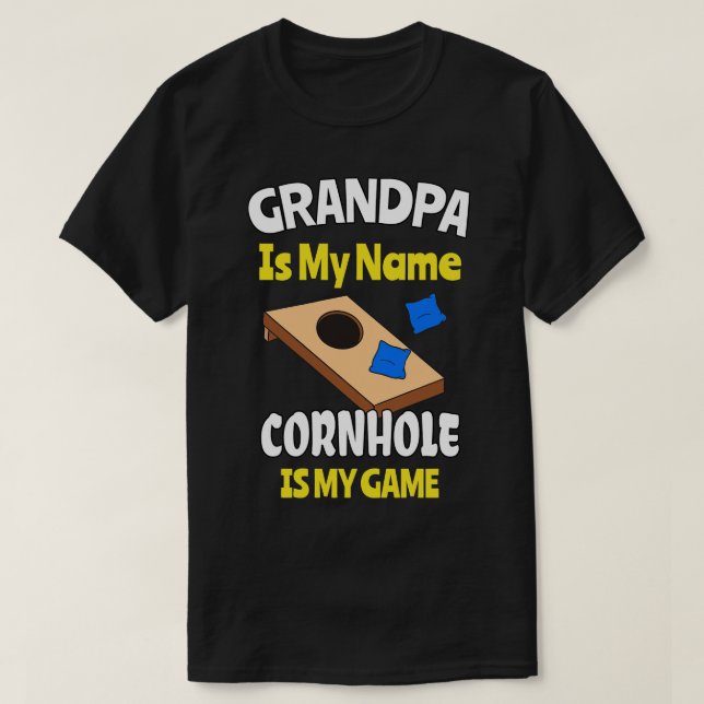 T-shirt Cornhole Grand-pa Aveugle Trou amusant Jeu (Design devant)