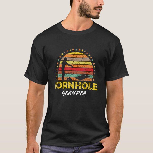 T-shirt Cornhole Grand-pa Cornhole Sacs Tournoi (Devant)