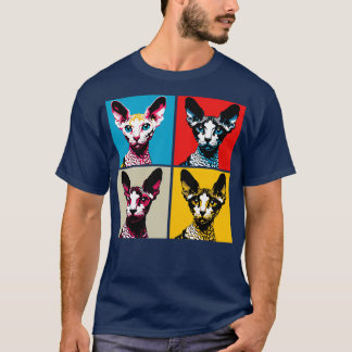 T-shirt Cornish Rex Amoureux de les chats d'art