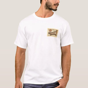 T-shirt Cornwall, Cornwaile Comté Angleterre Carte Antiqua