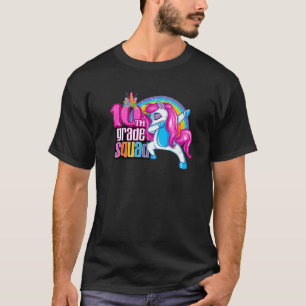 T-shirt Corps de 10e année Magical Dabbing Unicorn Floral