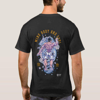 T-shirt Corps de l'esprit et l'âme Dragon Noir infusé